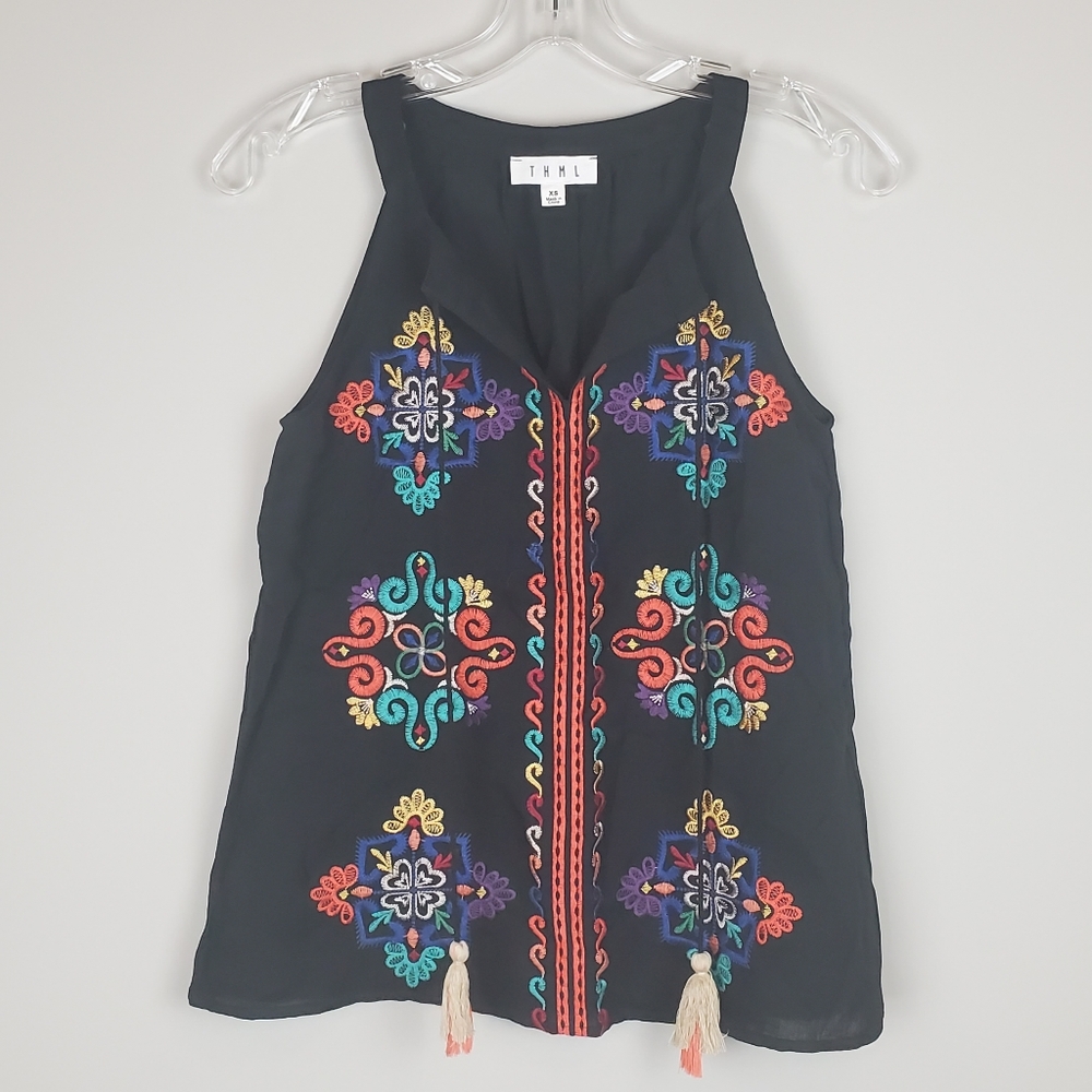 THML Embroidered Sleeveless Top